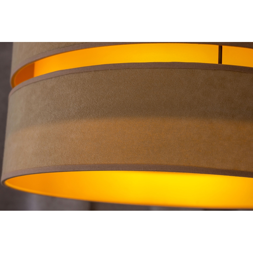 Duolla - Ljuskrona med textilsladd DUO 1xE27/15W/230V diameter 40 cm beige