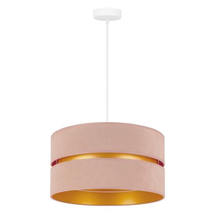 Duolla - Ljuskrona med textilsladd DUO 1xE27/15W/230V diameter 40 cm beige