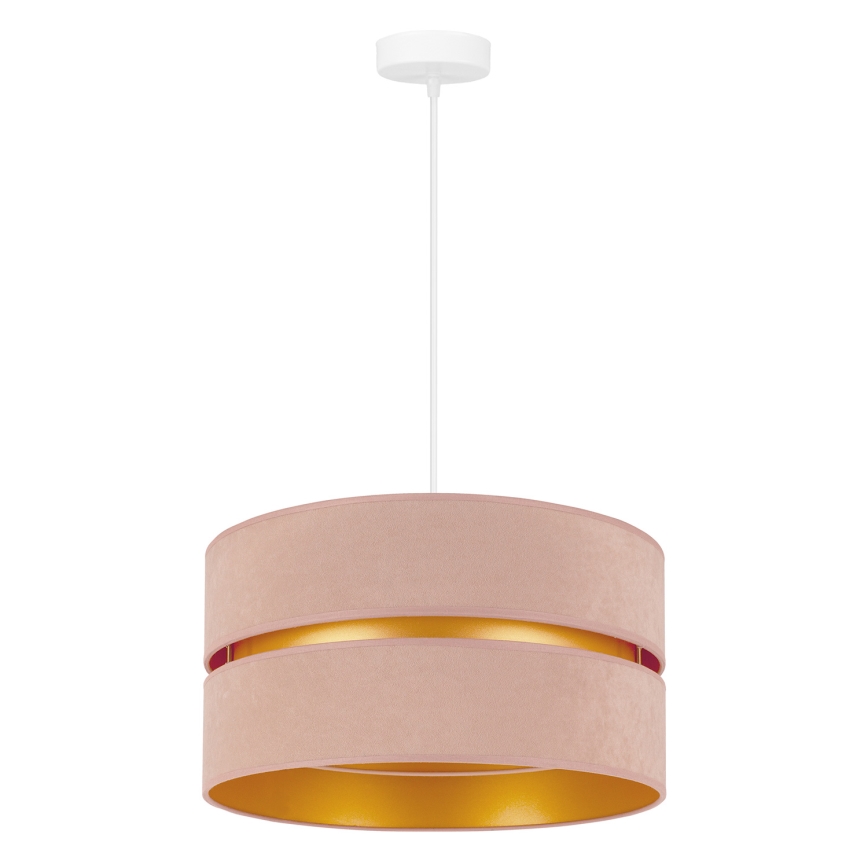 Duolla - Ljuskrona med textilsladd DUO 1xE27/15W/230V diameter 40 cm beige