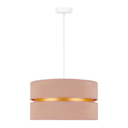 Duolla - Ljuskrona med textilsladd DUO 1xE27/15W/230V diameter 40 cm beige