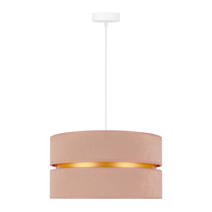Duolla - Ljuskrona med textilsladd DUO 1xE27/15W/230V diameter 40 cm beige