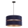 Duolla - Ljuskrona med textilsladd DUO 1xE27/15W/230V diameter 40 cm blå/guld