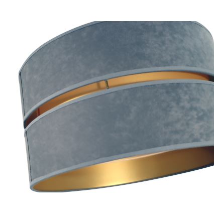 Duolla - Ljuskrona med textilsladd DUO 1xE27/15W/230V diameter 40 cm grå