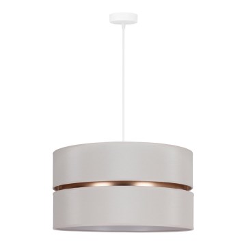 Duolla - Ljuskrona med textilsladd DUO 1xE27/15W/230V diameter 40 cm grädde/guld