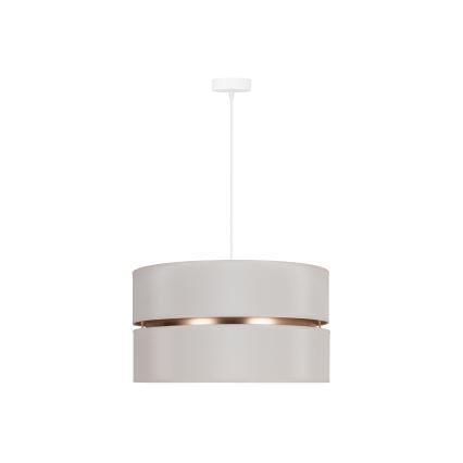 Duolla - Ljuskrona med textilsladd DUO 1xE27/15W/230V diameter 40 cm grädde/guld
