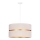 Duolla - Ljuskrona med textilsladd DUO 1xE27/15W/230V diameter 40 cm grädde/guld