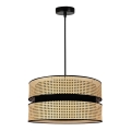 Duolla - Ljuskrona med textilsladd DUO 1xE27/15W/230V diameter 40 cm rotting/svart