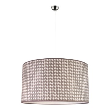 Duolla - Ljuskrona med textilsladd KENT 1xE27/40W/230V diameter 45 cm grå