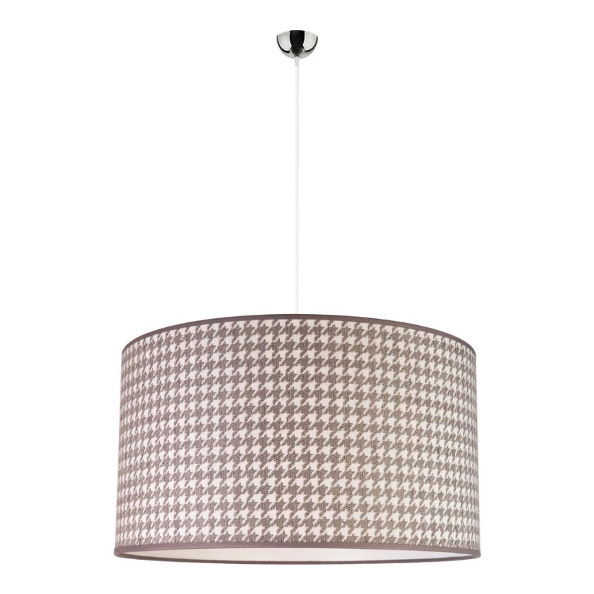 Duolla - Ljuskrona med textilsladd KENT 1xE27/40W/230V diameter 45 cm grå