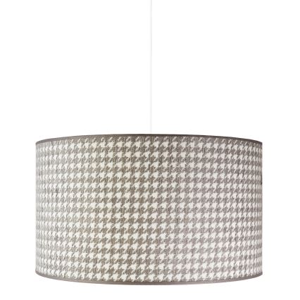 Duolla - Ljuskrona med textilsladd KENT 1xE27/40W/230V diameter 45 cm grå