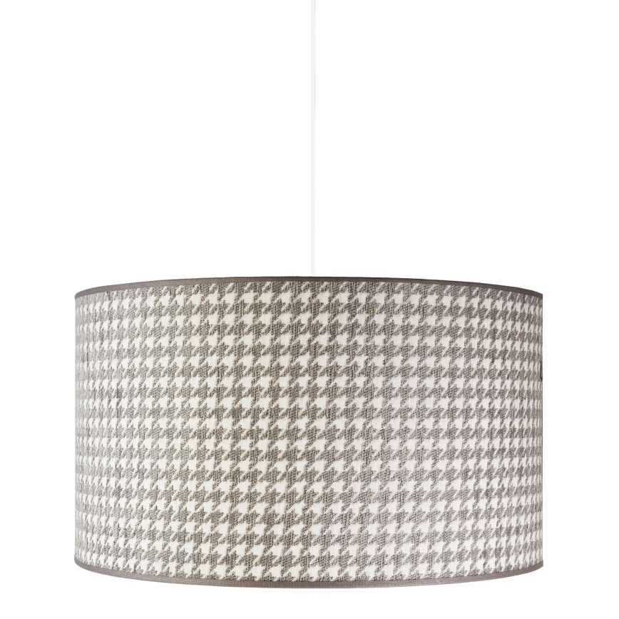 Duolla - Ljuskrona med textilsladd KENT 1xE27/40W/230V diameter 45 cm grå