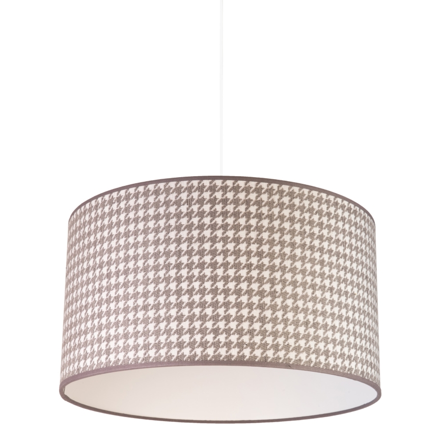Duolla - Ljuskrona med textilsladd KENT 1xE27/40W/230V diameter 45 cm grå