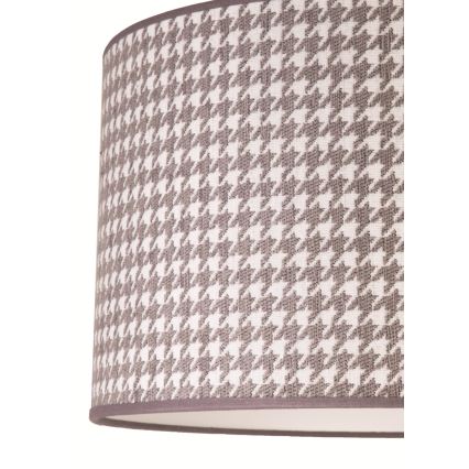 Duolla - Ljuskrona med textilsladd KENT 1xE27/40W/230V diameter 45 cm grå