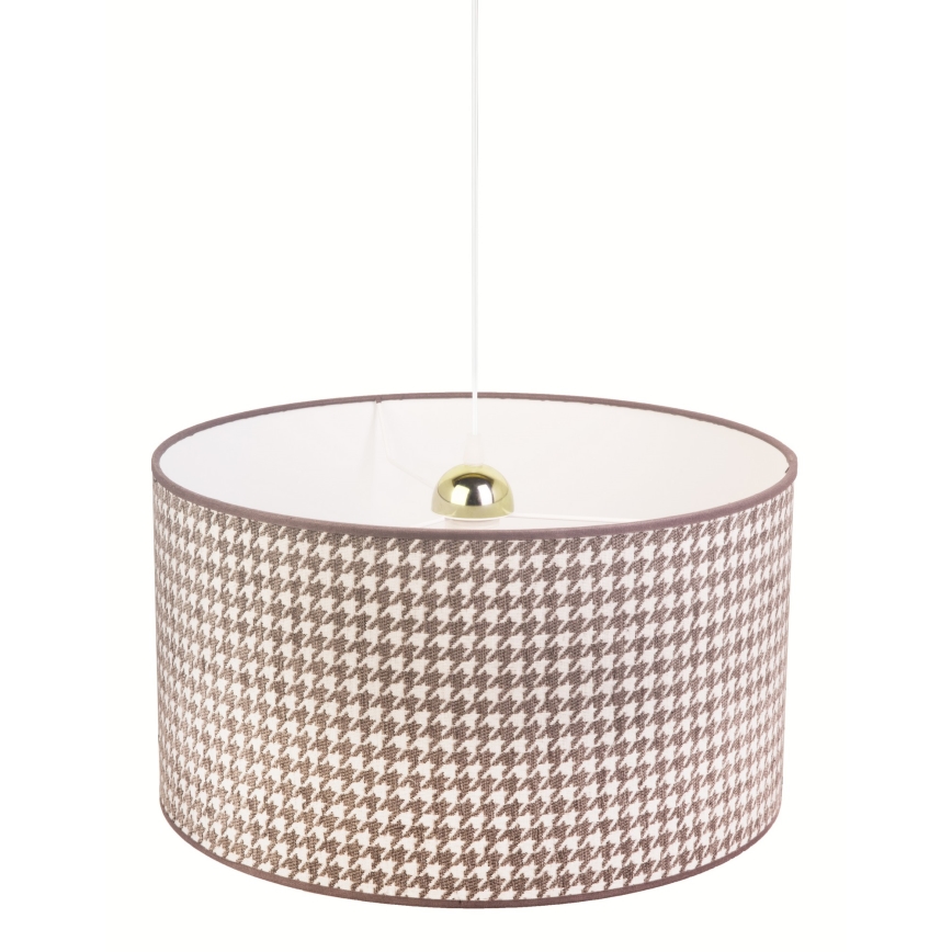 Duolla - Ljuskrona med textilsladd KENT 1xE27/40W/230V diameter 45 cm grå