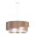 Duolla - Ljuskrona med textilsladd KOBO 1xE27/15W/230V diameter 45 cm beige/guld/vit