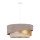 Duolla - Ljuskrona med textilsladd KOBO 1xE27/15W/230V diameter 45 cm brun/guld/grädde