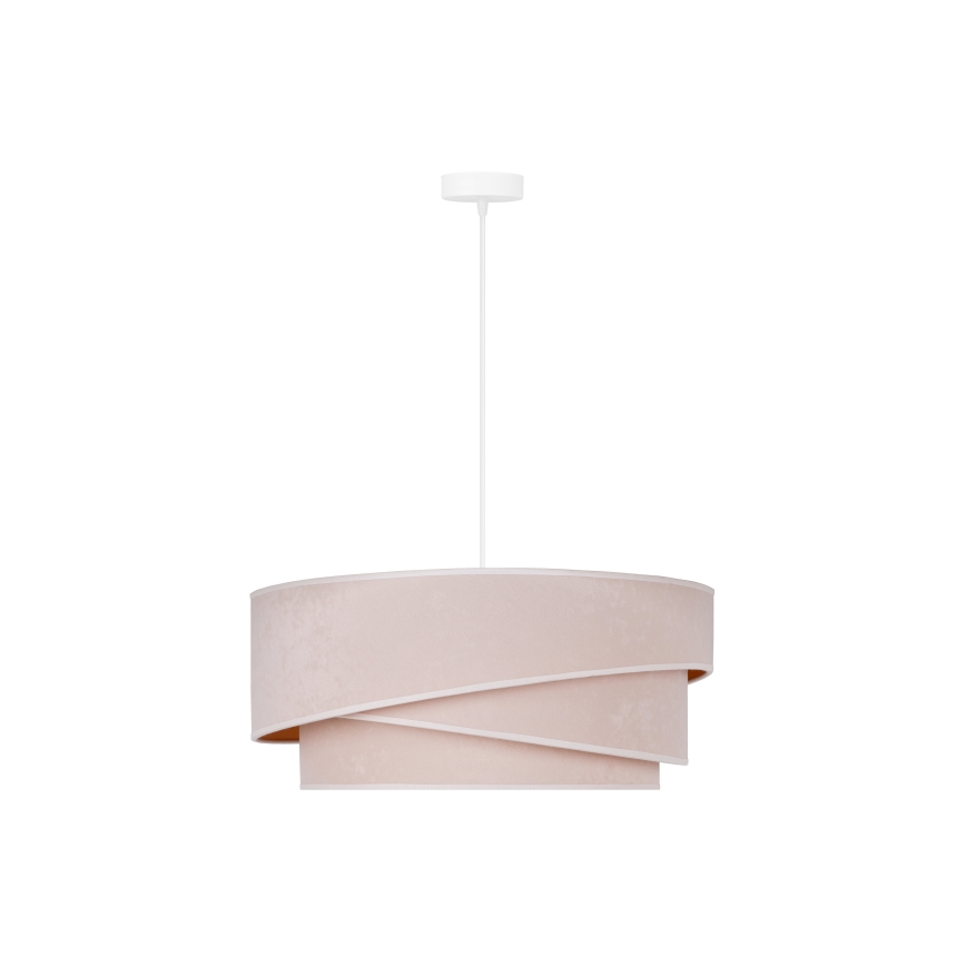 Duolla - Ljuskrona med textilsladd KOBO 1xE27/15W/230V diameter 45 cm grädde/guld