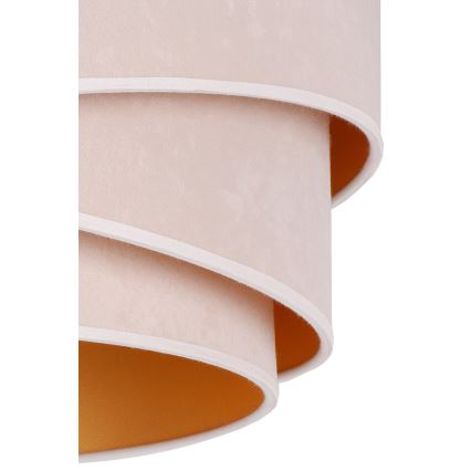 Duolla - Ljuskrona med textilsladd KOBO 1xE27/15W/230V diameter 45 cm grädde/guld