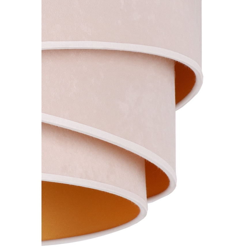 Duolla - Ljuskrona med textilsladd KOBO 1xE27/15W/230V diameter 45 cm grädde/guld