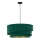 Duolla - Ljuskrona med textilsladd KOBO 1xE27/15W/230V diameter 45 cm grön/guld