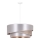 Duolla - Ljuskrona med textilsladd KOBO 1xE27/15W/230V diameter 45 cm silver/guld