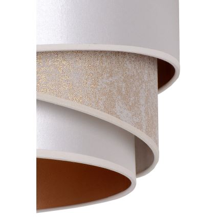Duolla - Ljuskrona med textilsladd KOBO 1xE27/15W/230V diameter 45 cm silver/guld