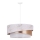 Duolla - Ljuskrona med textilsladd KOBO 1xE27/15W/230V diameter 45 cm vit/Roséguld