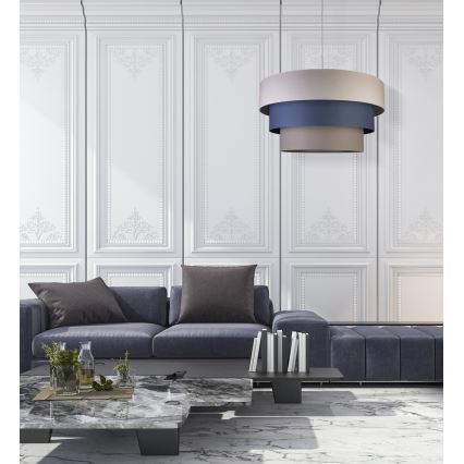 Duolla - Ljuskrona med textilsladd LUNETA 1xE27/40W/230V diameter 45 cm