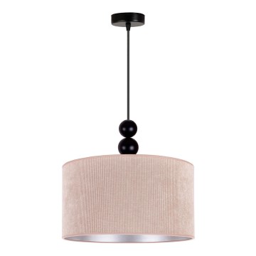 Duolla - Ljuskrona med textilsladd LYON 1xE27/15W/230V diameter 40 cm beige