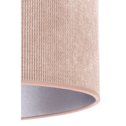 Duolla - Ljuskrona med textilsladd LYON 1xE27/15W/230V diameter 40 cm beige
