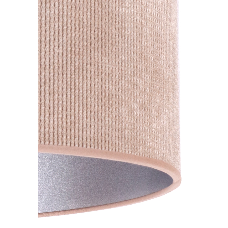 Duolla - Ljuskrona med textilsladd LYON 1xE27/15W/230V diameter 40 cm beige
