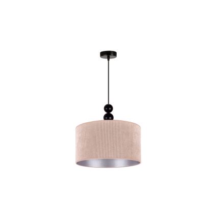 Duolla - Ljuskrona med textilsladd LYON 1xE27/15W/230V diameter 40 cm beige