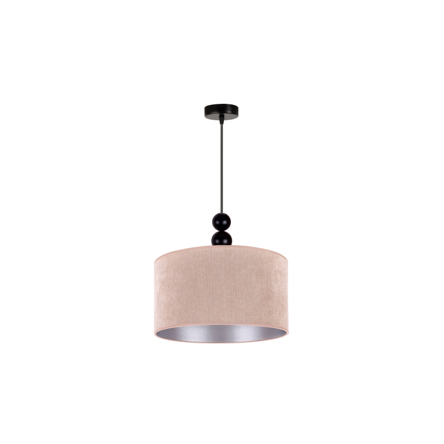 Duolla - Ljuskrona med textilsladd LYON 1xE27/15W/230V diameter 40 cm beige