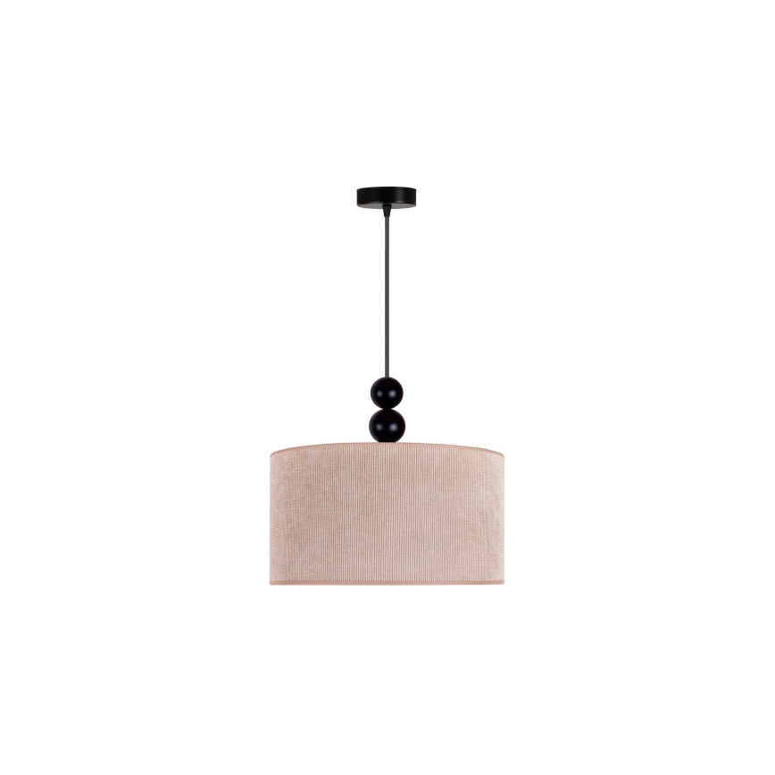 Duolla - Ljuskrona med textilsladd LYON 1xE27/15W/230V diameter 40 cm beige