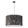 Duolla - Ljuskrona med textilsladd MARBLE 1xE27/40W/230V diameter 45 cm svart/vit