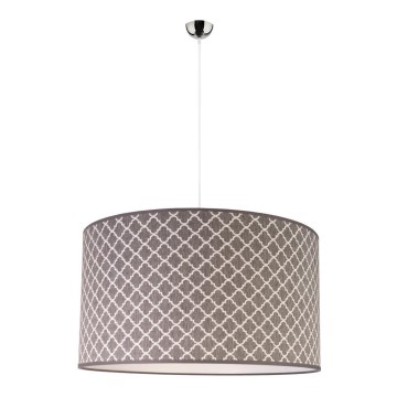 Duolla - Ljuskrona med textilsladd MAROKO 1xE27/40W/230V diameter 45 cm grå