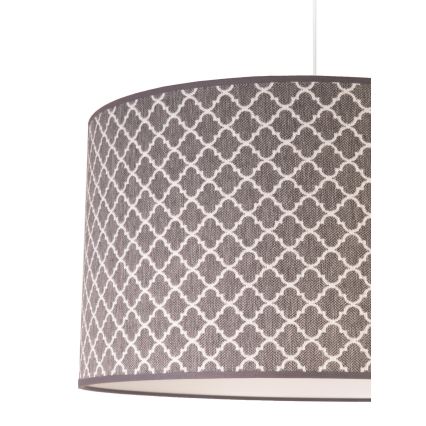 Duolla - Ljuskrona med textilsladd MAROKO 1xE27/40W/230V diameter 45 cm grå