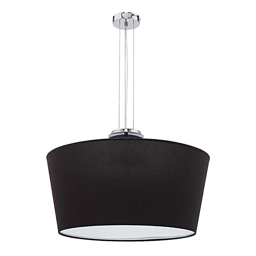 Duolla - Ljuskrona med textilsladd OPERA 3xE14/40W/230V diameter 55 cm svart