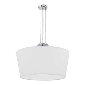 Duolla - Ljuskrona med textilsladd OPERA 3xE14/40W/230V diameter 55 cm vit