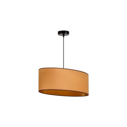 Duolla - Ljuskrona med textilsladd OVAL VEGAN 1xE27/15W/230V brun