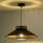 Duolla - Ljuskrona med textilsladd RIO RATTAN 1xE27/15W/230V diameter 45 cm svart/guld