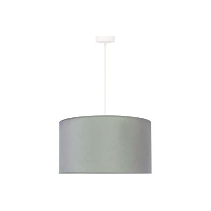 Duolla - Ljuskrona med textilsladd ROLLER 1xE27/15W/230V belysning diameter 40 cm grön/guld