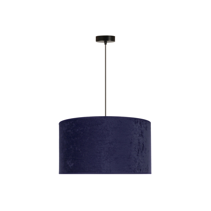 Duolla - Ljuskrona med textilsladd ROLLER 1xE27/15W/230V diameter 40 cm blå/guld