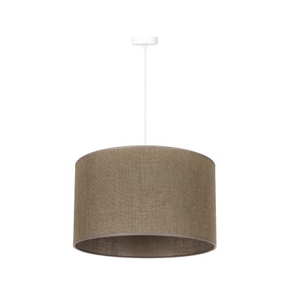 Duolla - Ljuskrona med textilsladd ROLLER 1xE27/15W/230V diameter 40 cm brun