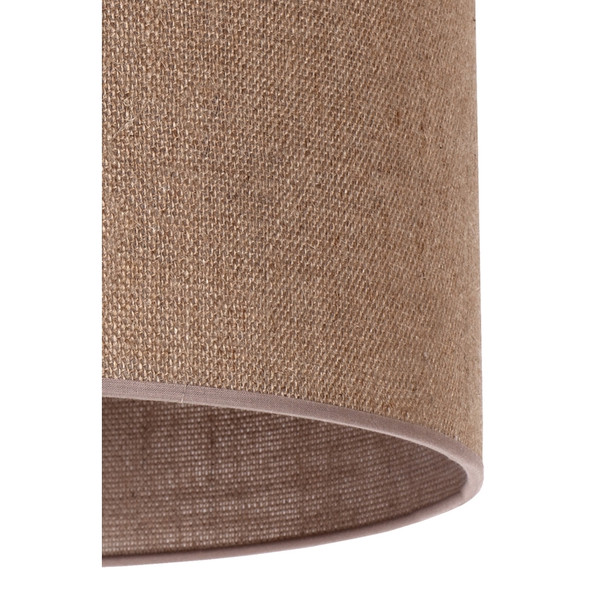 Duolla - Ljuskrona med textilsladd ROLLER 1xE27/15W/230V diameter 40 cm brun