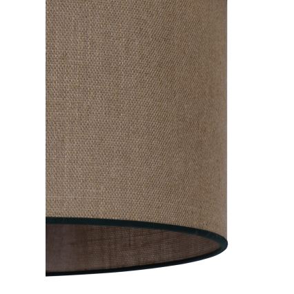 Duolla - Ljuskrona med textilsladd ROLLER 1xE27/15W/230V diameter 40 cm brun/svart