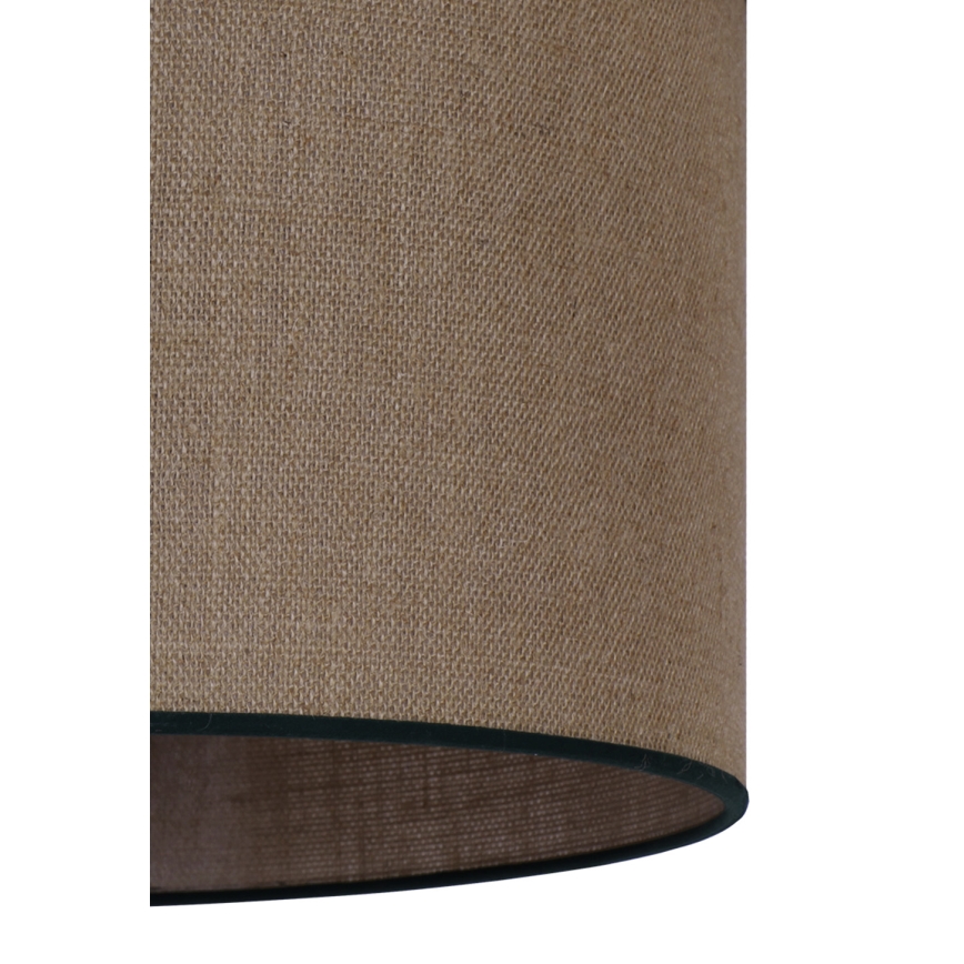 Duolla - Ljuskrona med textilsladd ROLLER 1xE27/15W/230V diameter 40 cm brun/svart
