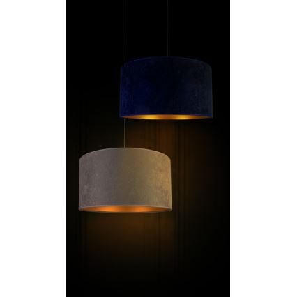 Duolla - Ljuskrona med textilsladd ROLLER 1xE27/40W/230V diameter 40 cm blå