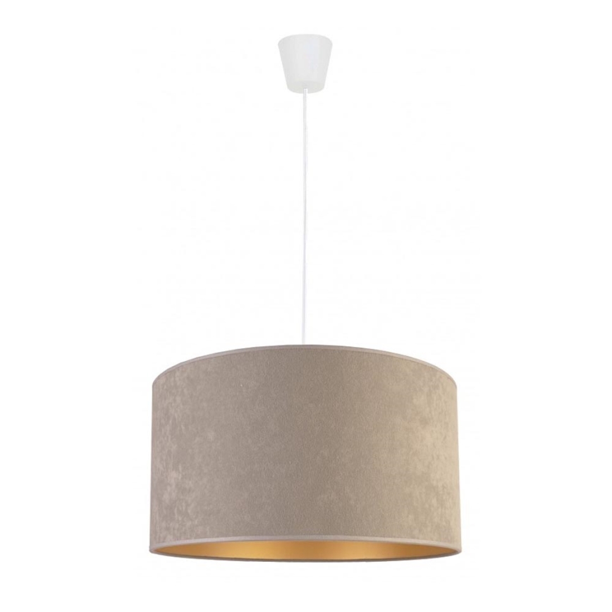 Duolla - Ljuskrona med textilsladd ROLLER 1xE27/40W/230V diameter 40 cm grå