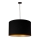 Duolla - Ljuskrona med textilsladd ROLLER 1xE27/40W/230V diameter 45 cm svart